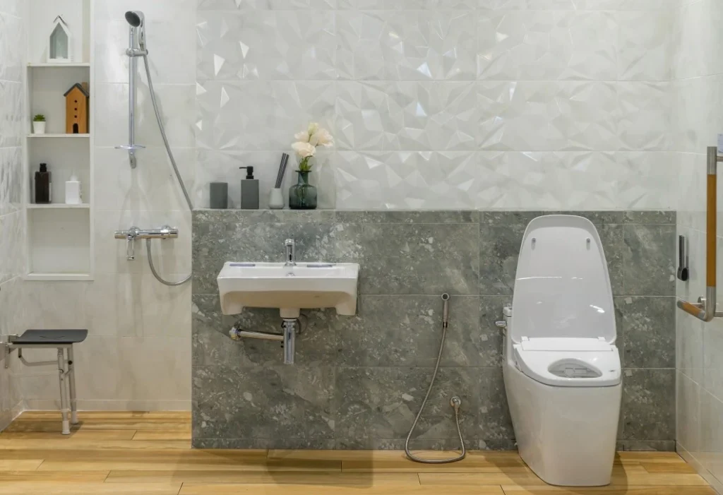 Accessible modern bathroom that is disability friendly